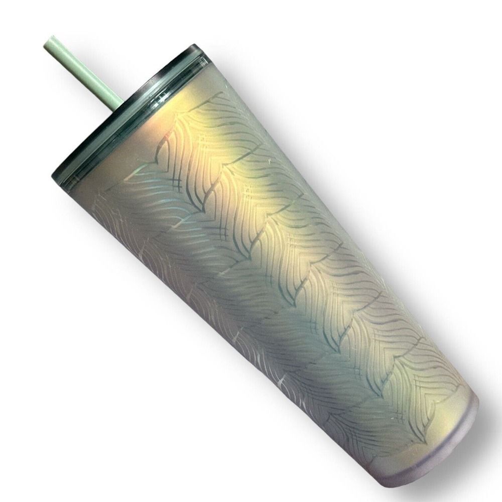 2021 Starbucks Matte Iridescent Mermaid Tail Cold Cup Venti Tumbler 24 oz
